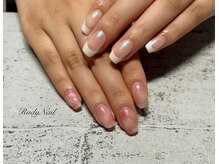 ルディーネイル(Rudy Nail)/フレンチ×タイダイ×オーロラ