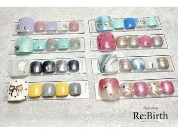 ネイルサロン リバース(Re:Birth)の写真/[フット定額¥4500/¥5500]自他店オフ永久無料×良心価格でコスパ良し◎爪に優しいケアとフィルインも込み♪