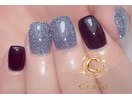 フラッシュ＆ボルドーネイル☆