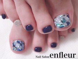 キラキラシェル＆銀箔☆