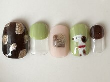 カラ ネイル 中津店(calla nail)/横顔わんこ