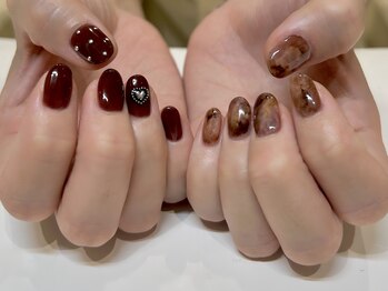 ガレリア エレガンテ 栄店(GALLARIA Elegante)/赤茶アシンメトリー