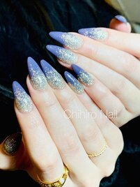 ２色のカラーパウダーでスカルプ