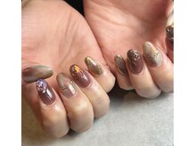 ブルー(Blue)の雰囲気（シンプルなニュアンスネイル#ニュアンスネイル#大人ネイル）