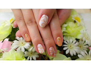 バレンタインネイル