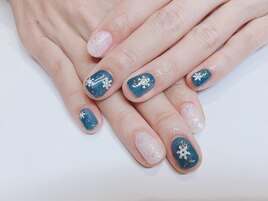 冬☆雪の結晶ネイル