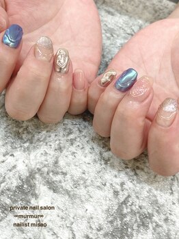 プライベート ネイルサロン マーマ(murmur)/ぷっくりミラーアート