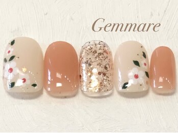 シックフラワーネイル