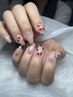 《HAND》チップ長さ出し＋お好きな場所に4本アート◎6980円