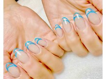 ラヴィネイル(La Vie Nail)/クリアフレンチネイル/夏ネイル