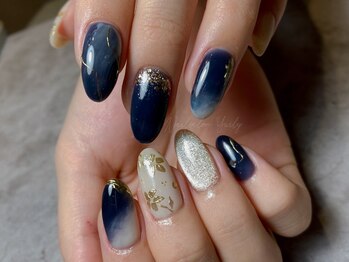 ニュアンスネイル/ネイビー