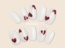バレンタインネイル