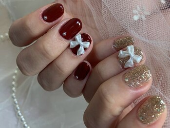 ネイルズ ウィスブランカ(Nails wisBlanca)/アクセントデカパーツリボン