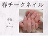 オフ無料【チークネイル】韓国ふんわりネイル　￥7900