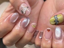 リボン/マグネットネイル