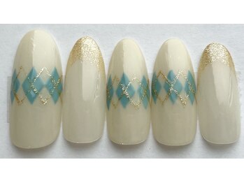 ヘアーアンドネイル ルシア(Hair&Nail Lucia)/アーガイル柄ネイル