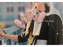 ネイルサロン アミティエ(Nail Salon Amitie)/白べっ甲 × 押し花ネイル*