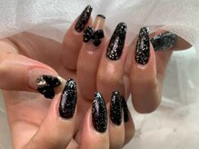 ネイルズ ウィスブランカ(Nails wisBlanca)/ブラックでおしゃれ女子