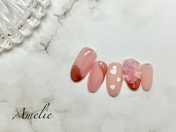 アメリ(Amelie)/ハート/リボン/ワンカラー