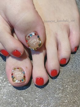 エーエムネイル(Am:nail)の写真/定額充実のフットネイルが人気♪手書きアートや持ち込みデザインも◎保湿クリームつきで満足度◎！