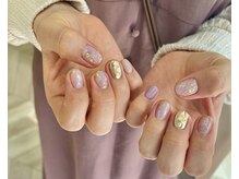 メルト 越谷東口店(Melt.)/ぷっくりネイル／ミラーネイル
