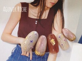【押し花ネイル】