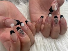 ネイルアンドまつげエクステ テラ 新宿店(Terra)/薔薇フレンチネイル