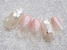 桜シアーグラデネイル