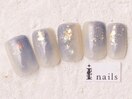 ニュアンスくすみブルー8000円