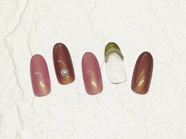 冬ネイル/フレンチ/シンプル