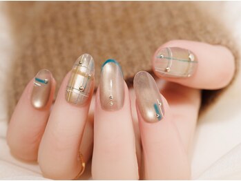 エムスラッシュ ソル センター南(M.SLASH SOL)/大人チェックネイル