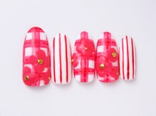 ネイリックス アヴェニール(NAILX avenir)/チェックフラワーアート