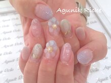 アグニークリッシェ(Agunik Riche)/【ぷっくりフラワーネイル】