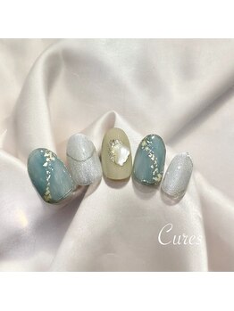 キュアーズ ネイル(CURES NAIL)/ブルーの春ネイル☆