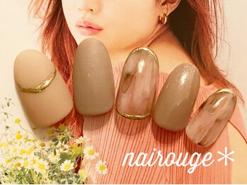 ネイル―ジュ 札幌大通店(nairouge*)/ニュアンスマーブル♪