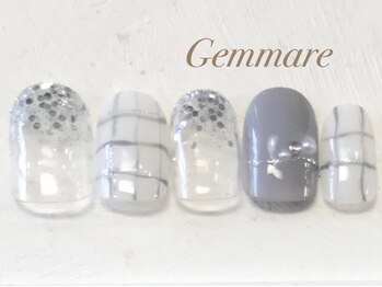 幾何学チェックネイル