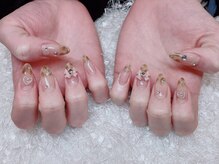 レアネイル 新宿(le'a nail)/ヒョウ柄フレンチ