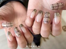 ビアンカ ネイルサロン 大宮店(Bianca)/クールなチェック柄¥10000