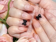 ジウェルニ(Giverny)/グラデーション×リボンネイル