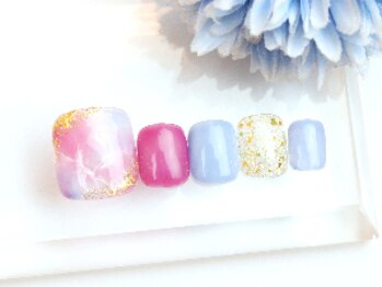 ツメトトノウ/フット☆ふんわりタイダイ