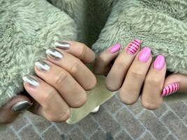 ピンク×シルバー
