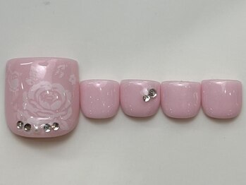 ネイルメゾン 天神店(NAIL MAISON)/ピンクレースバラ¥8500