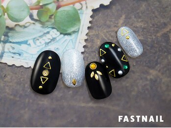 ファストネイル 立川店(FAST NAIL)/オリエンタル風ネイル¥7700