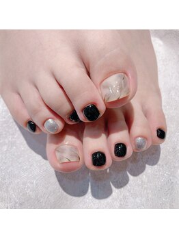 バニーアイズ 博多店(Bunny eyes)/大理石ネイル♪