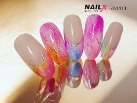 くすみカラフルフレンチ