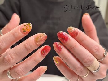 ダブリューネイルスタジオ(W.nail studio)/レッドゴールド