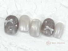 ネイルメゾン 池袋店(NAIL MAISON)/つやリボン￥6800