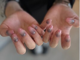 ピンクグレーグラデーション