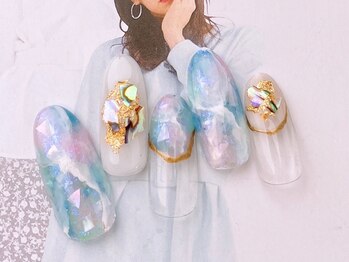 ネイルサロンフォーユー(for u)/大理石×ニュアンス￥７９８０