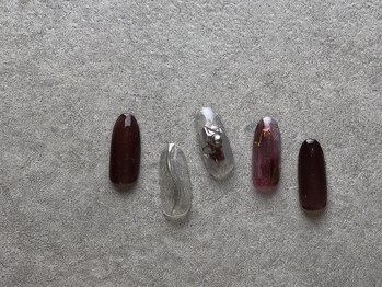 ミラー×透けボルドー